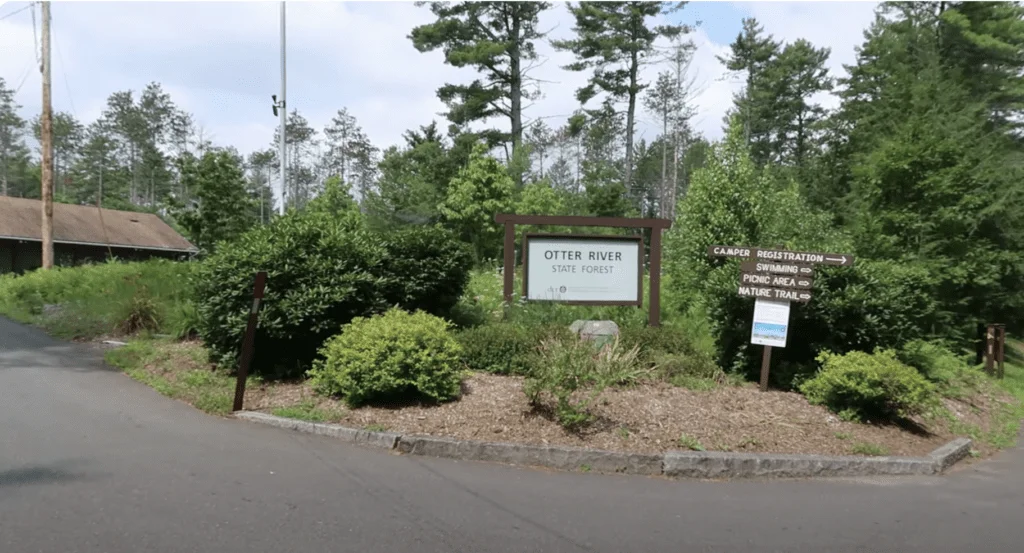 Camping Otter Rivers State Forest in America.