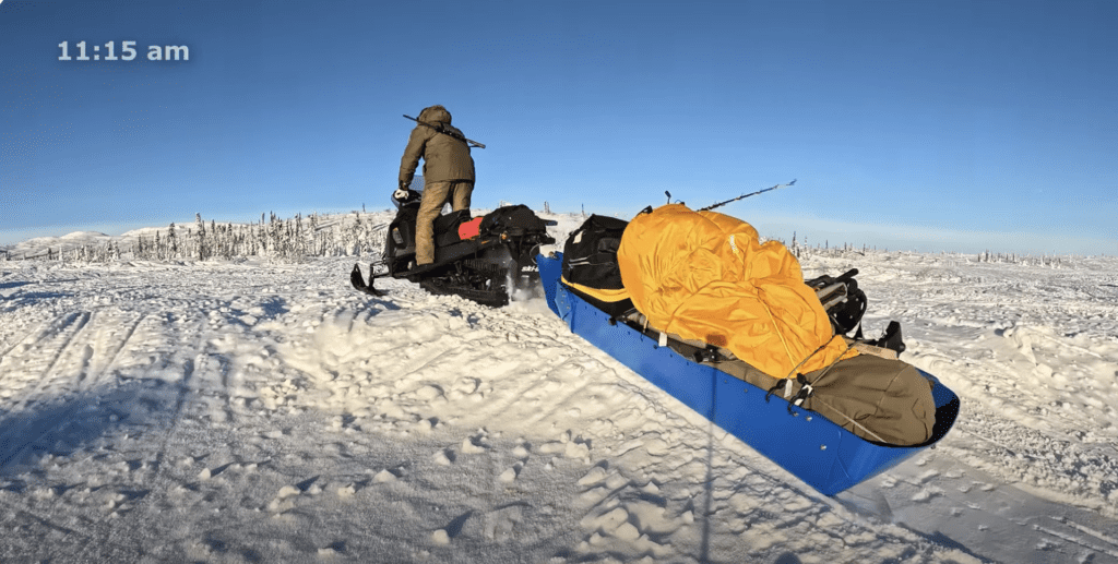 Alaska camping at -23 degree temperature