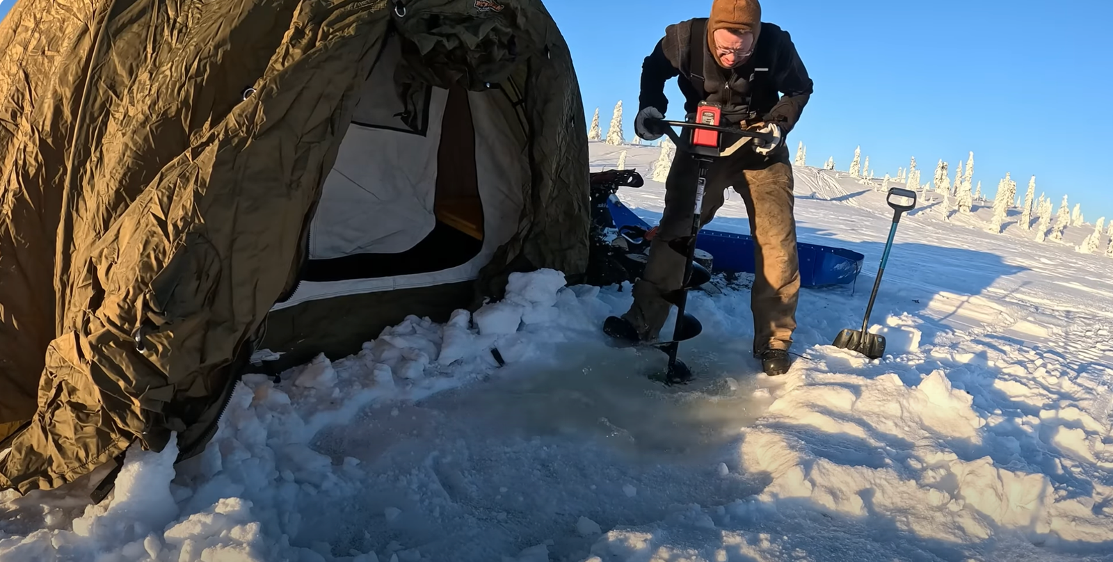 Alaska camping at -23 degree temperature